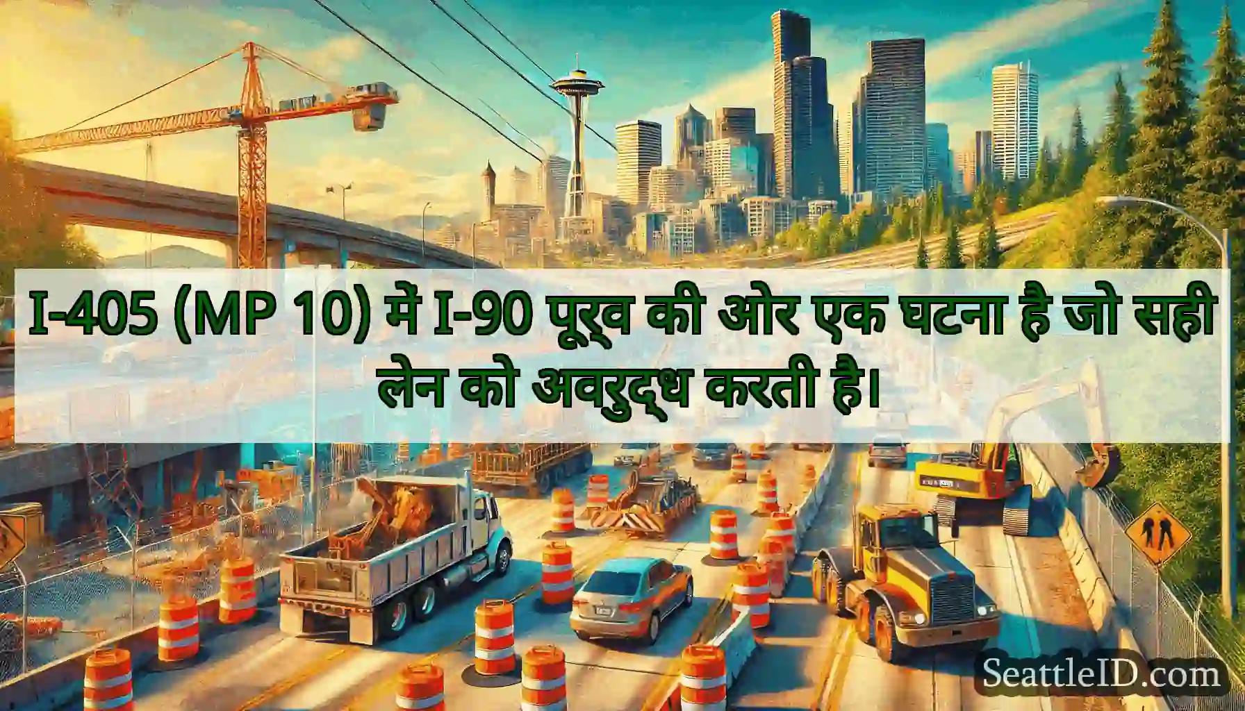 I-405 (MP 10) में I-90 पूर्व की ओर एक घटना है जो