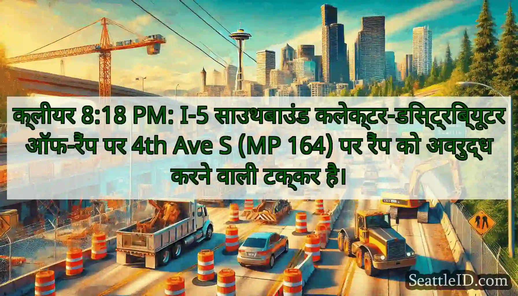 क्लीयर 8:18 PM: I-5 साउथबाउंड
