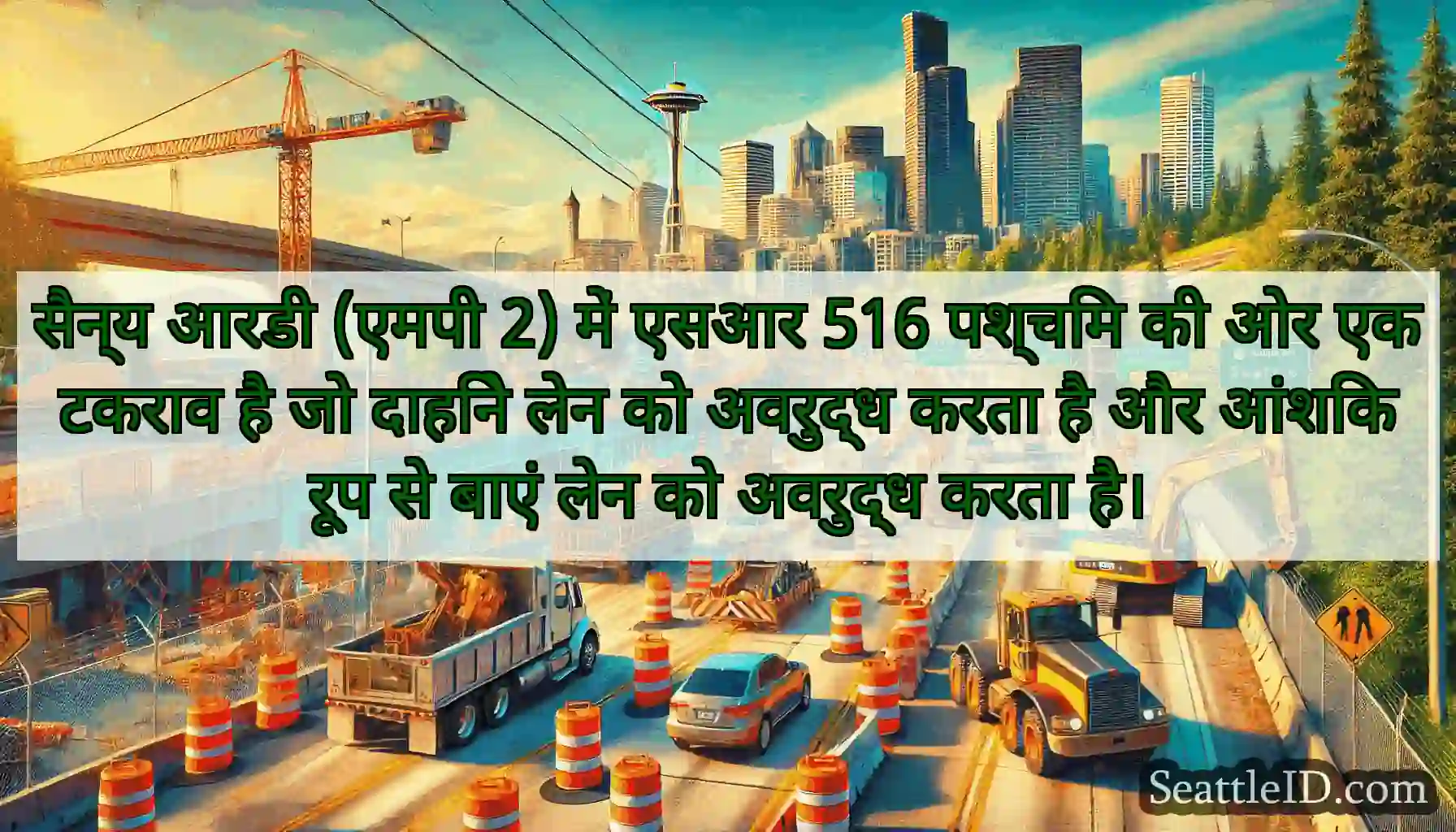 सैन्य आरडी (एमपी 2) में एसआर 516 पश्चिम की ओर एक