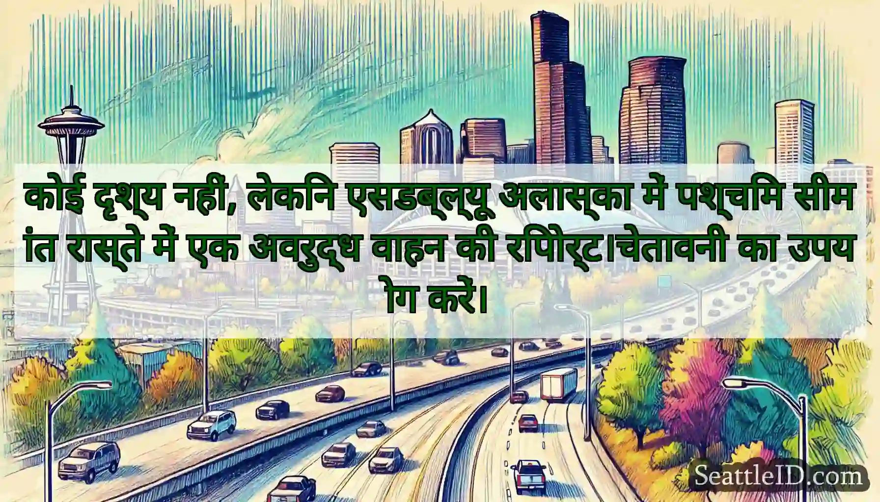 कोई दृश्य नहीं, लेकिन एसडब्ल्यू अलास्का में