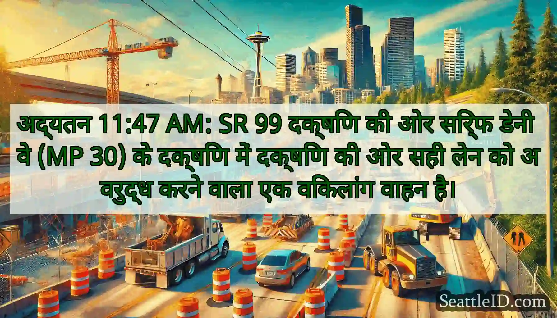 अद्यतन 11:47 AM: SR 99 दक्षिण की ओर सिर्फ डेनी वे