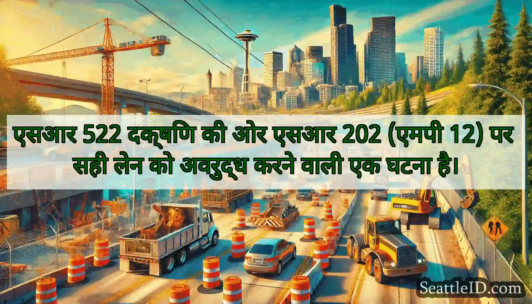 एसआर 522 दक्षिण की ओर एसआर 202 (एमपी 12) पर सही