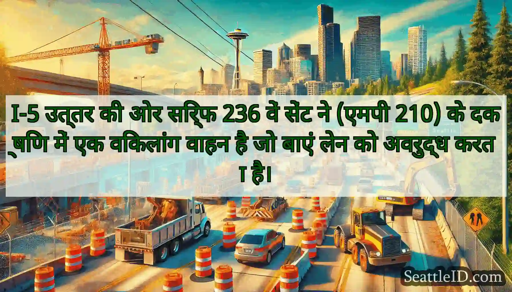 I-5 उत्तर की ओर सिर्फ 236 वें सेंट ने (एमपी 210)