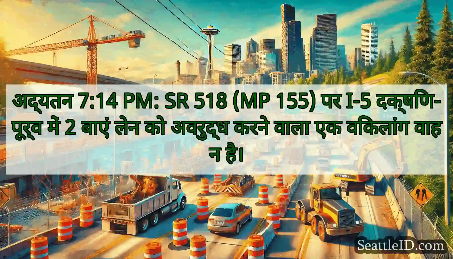 अद्यतन 7:14 PM: SR 518 (MP 155) पर I-5