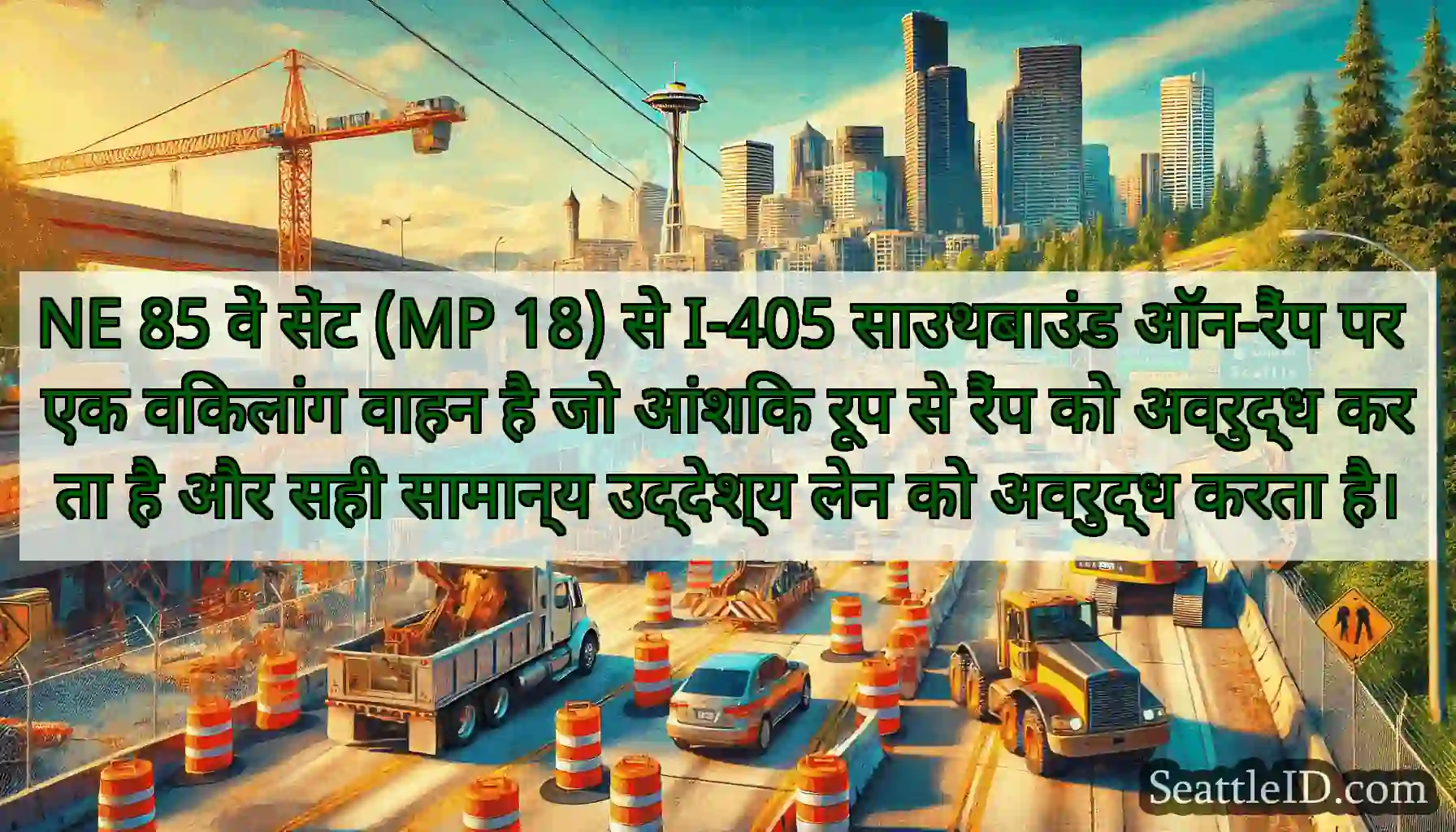 NE 85 वें सेंट (MP 18) से I-405 साउथबाउंड ऑन-रैंप