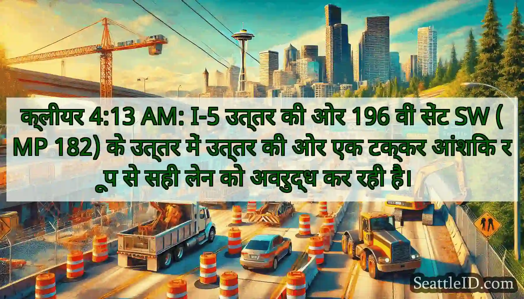 क्लीयर 4:13 AM: I-5 उत्तर की ओर 196 वीं सेंट SW