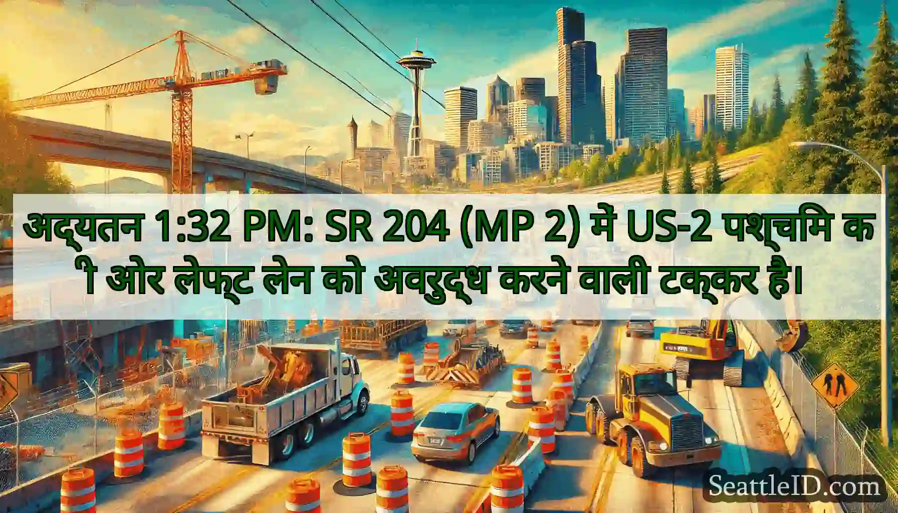 अद्यतन 1:32 PM: SR 204 (MP 2) में US-2 पश्चिम की