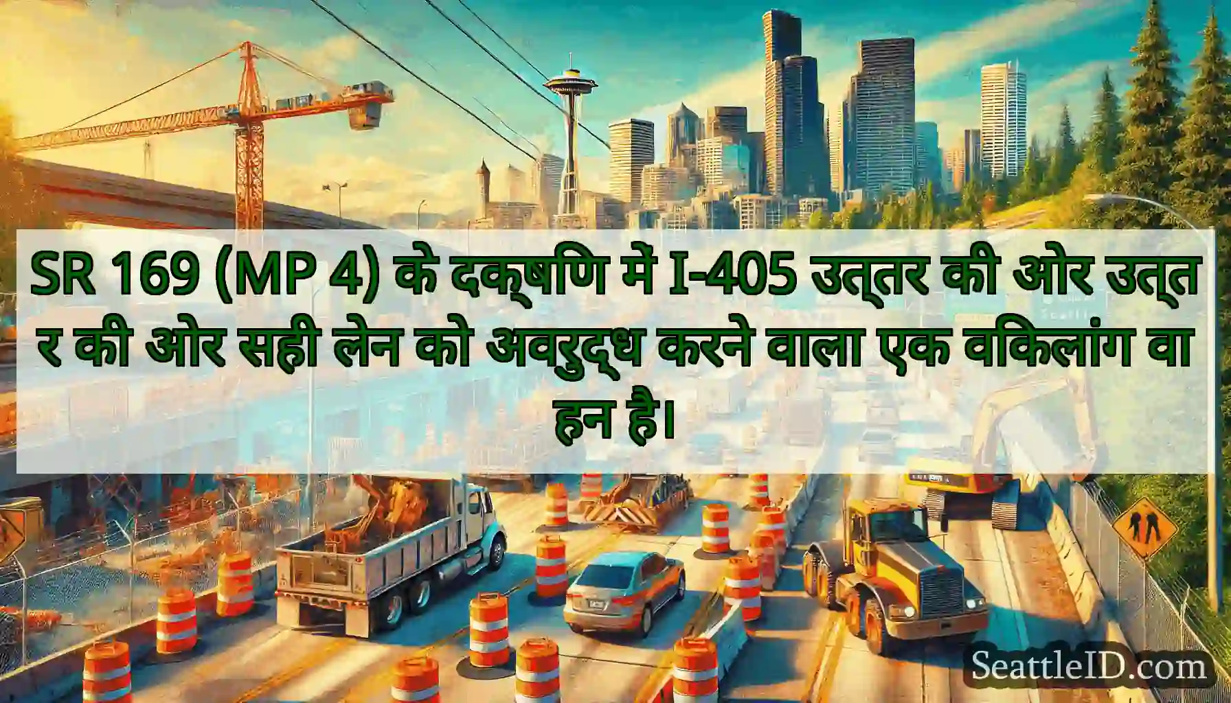 SR 169 (MP 4) के दक्षिण में I-405 उत्तर की ओर