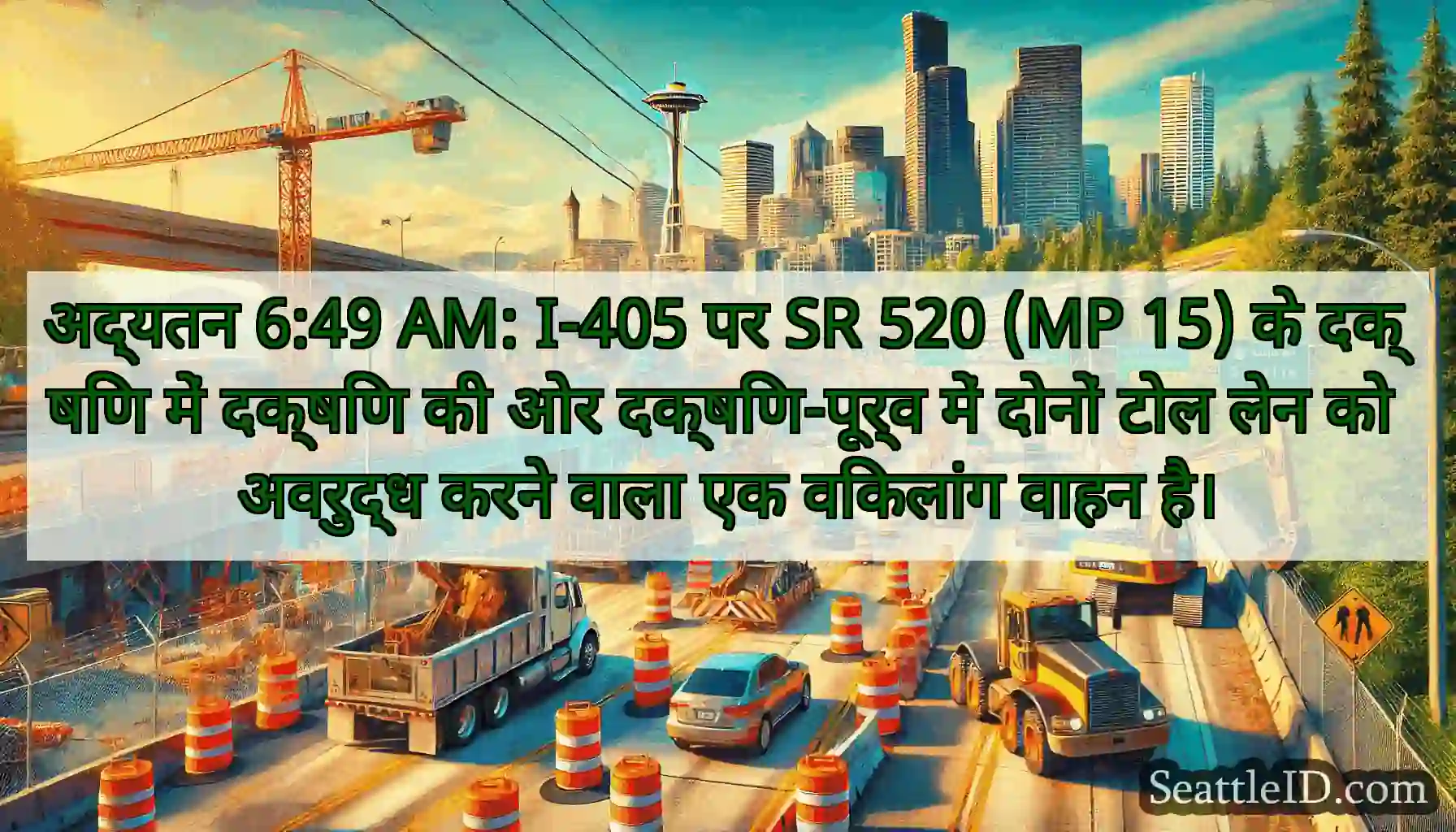 अद्यतन 6:49 AM: I-405 पर SR 520 (MP 15) के दक्षिण