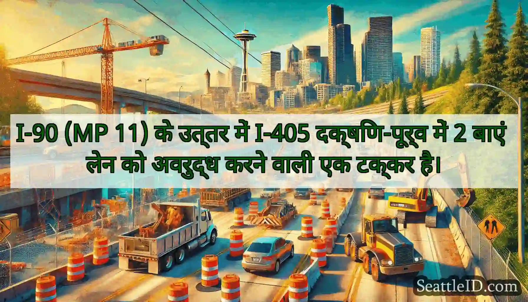 I-90 (MP 11) के उत्तर में I-405 दक्षिण-पूर्व में