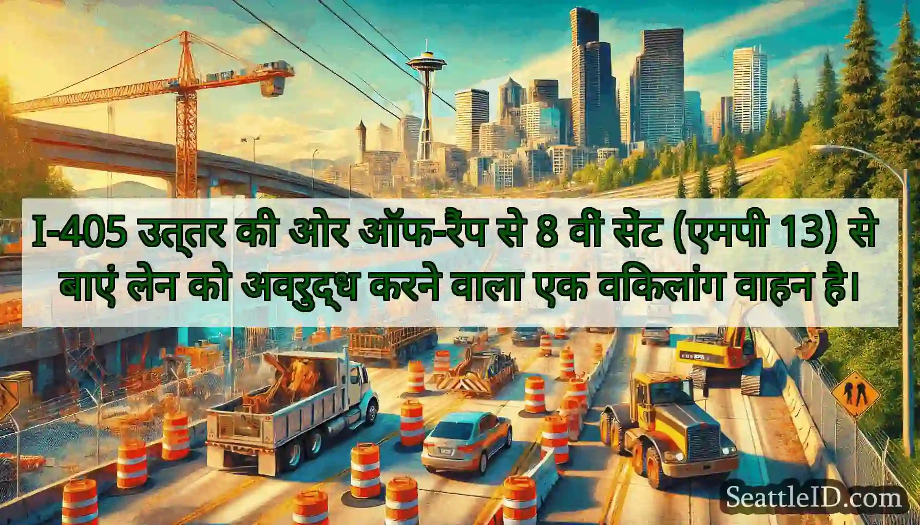 I-405 उत्तर की ओर ऑफ-रैंप से 8 वीं सेंट (एमपी 13)