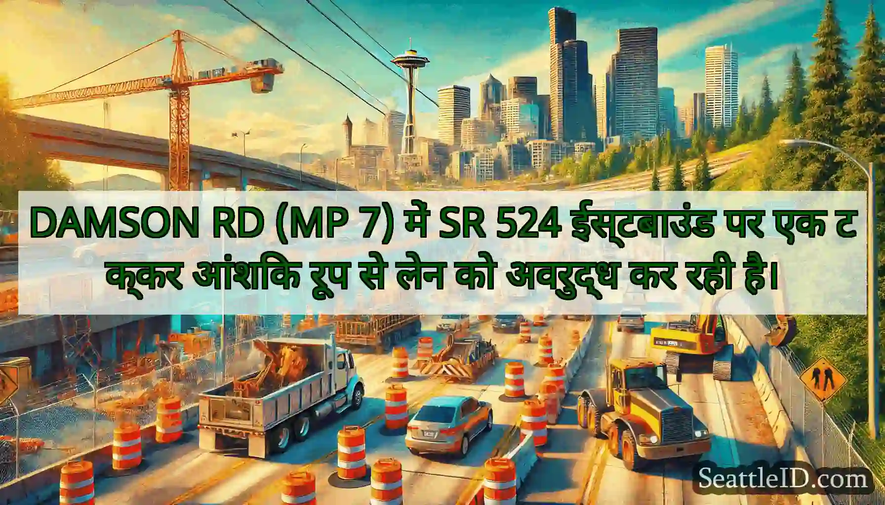 DAMSON RD (MP 7) में SR 524 ईस्टबाउंड पर एक टक्कर