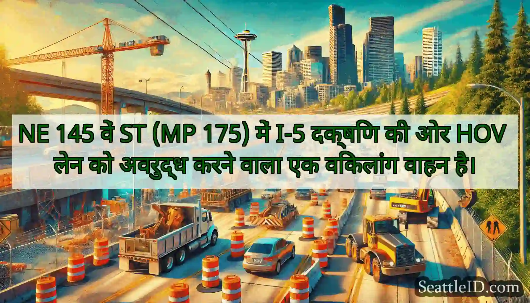 NE 145 वें ST (MP 175) में I-5 दक्षिण की ओर HOV