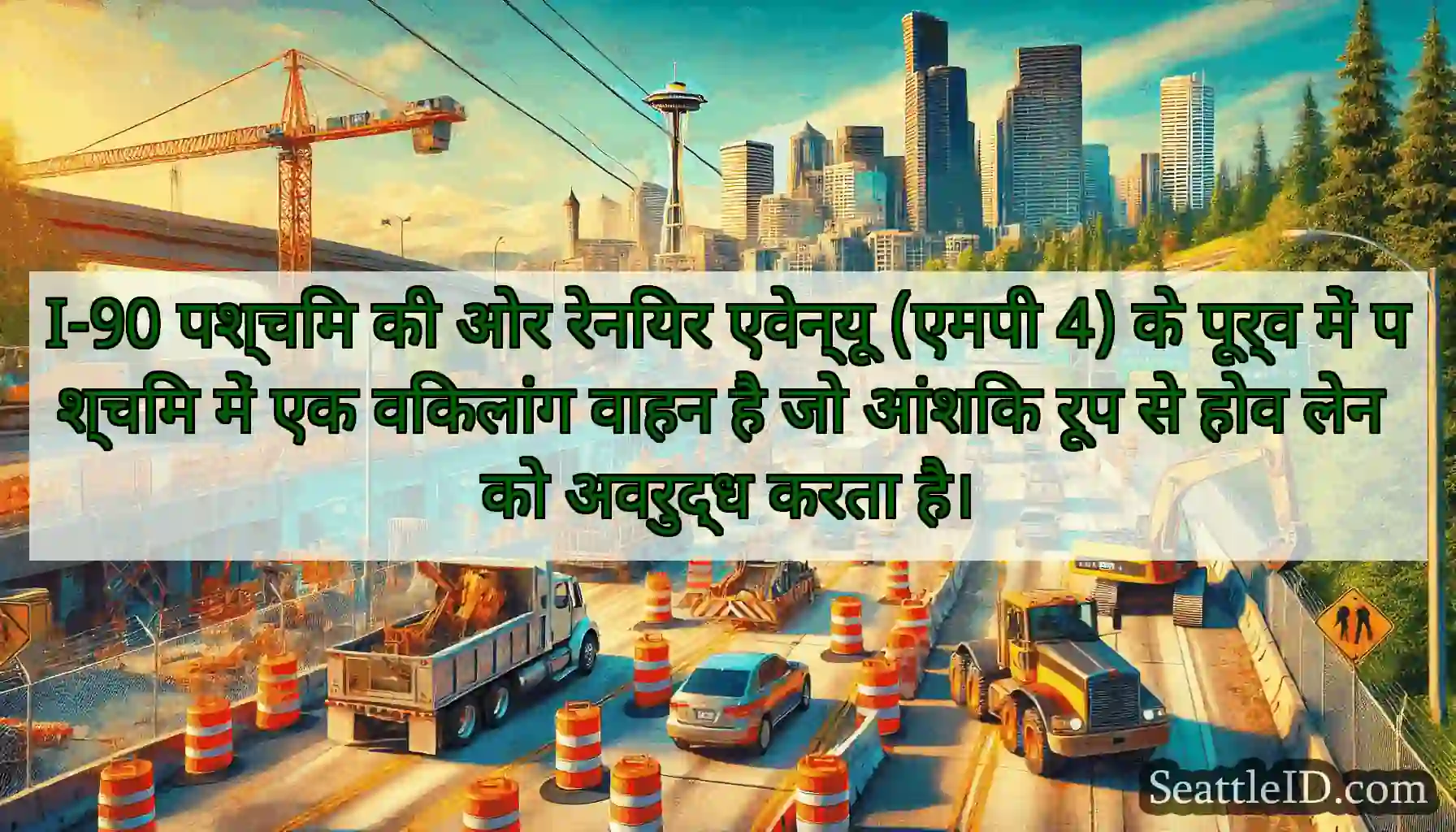 I-90 पश्चिम की ओर रेनियर एवेन्यू (एमपी 4) के