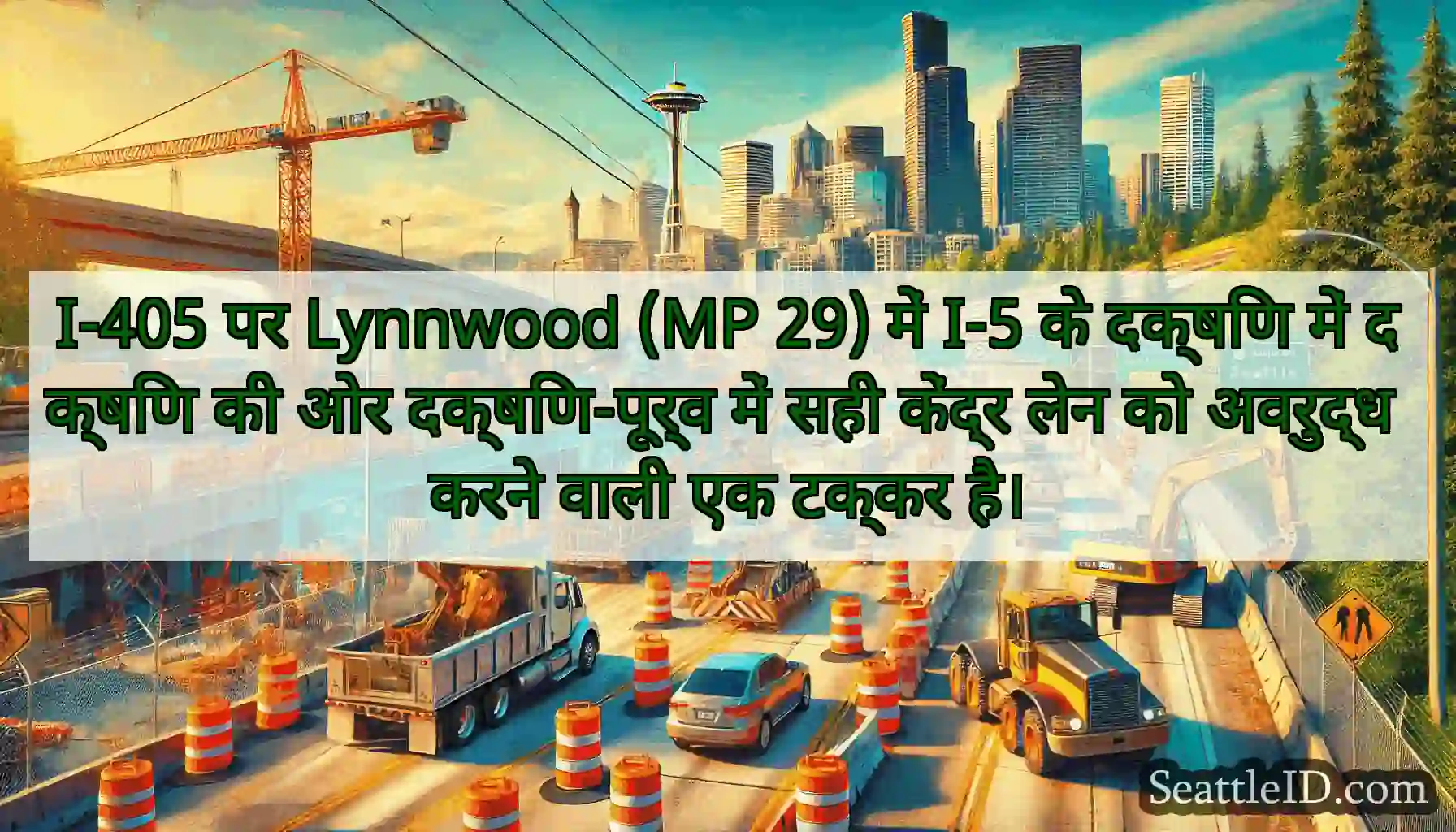I-405 पर Lynnwood (MP 29) में I-5 के दक्षिण में