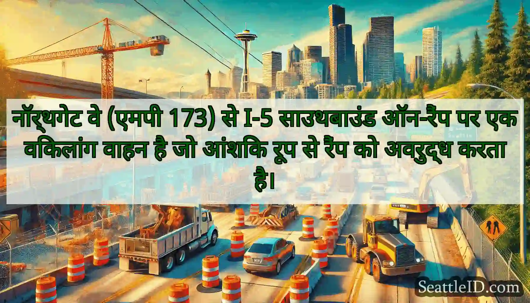 नॉर्थगेट वे (एमपी 173) से I-5 साउथबाउंड ऑन-रैंप