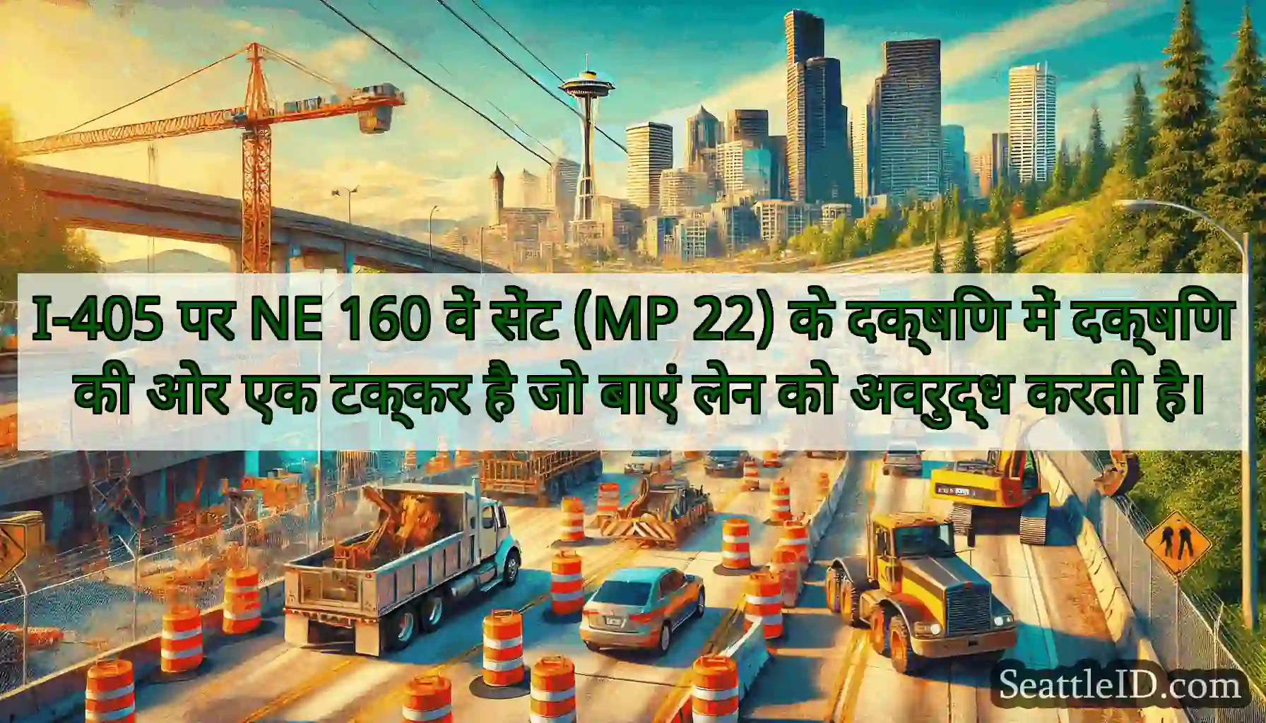 I-405 पर NE 160 वें सेंट (MP 22) के दक्षिण में