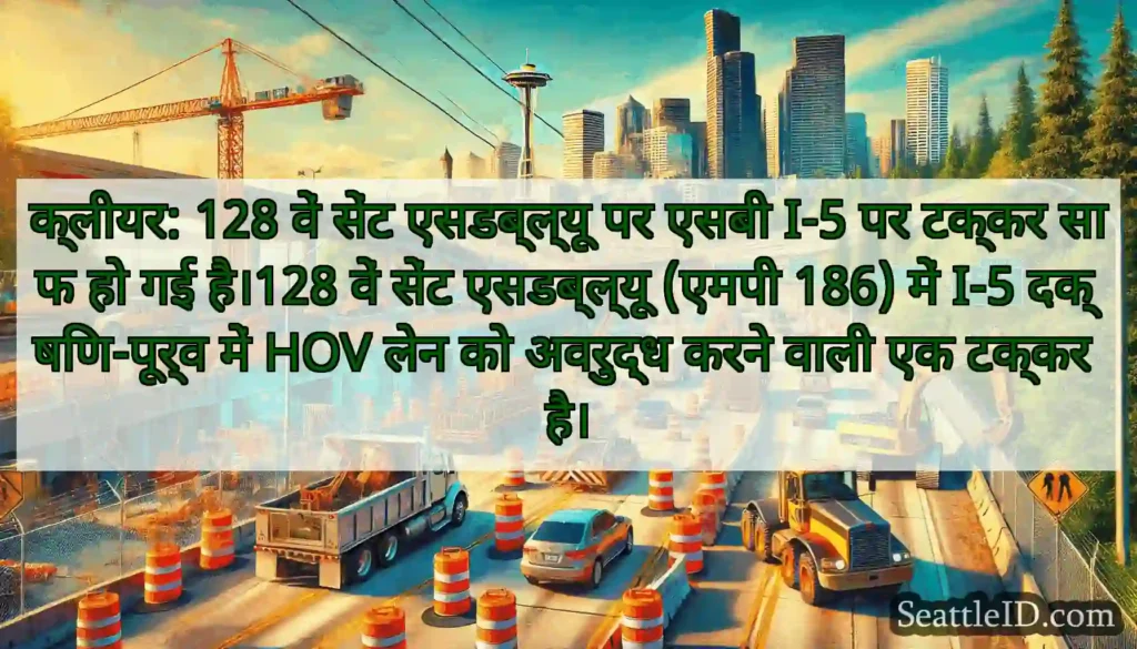 क्लीयर: 128 वें सेंट एसडब्ल्यू पर एसबी I-5 पर