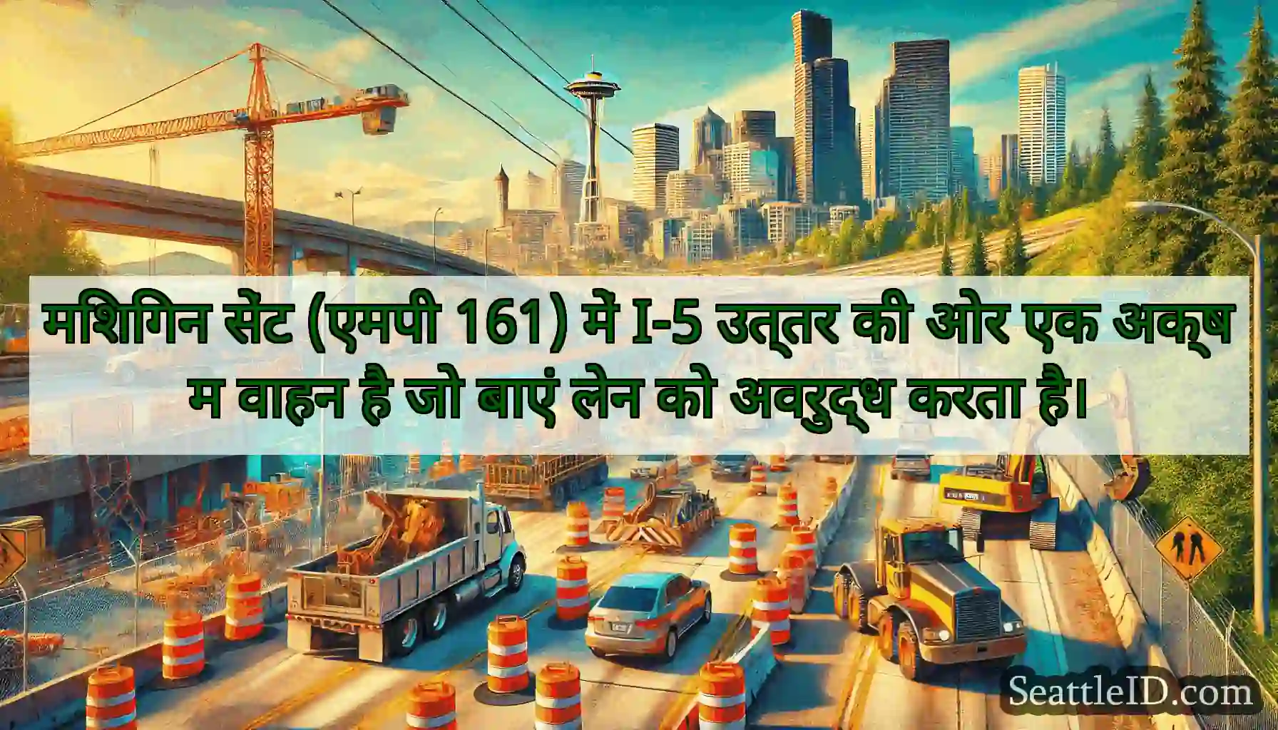 मिशिगन सेंट (एमपी 161) में I-5 उत्तर की ओर एक