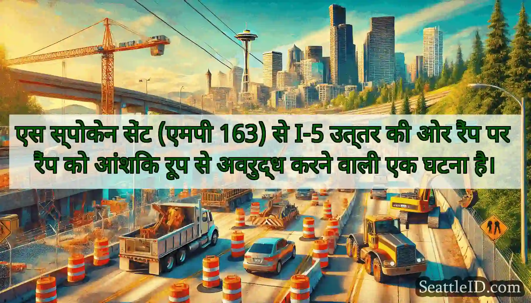एस स्पोकेन सेंट (एमपी 163) से I-5 उत्तर की ओर