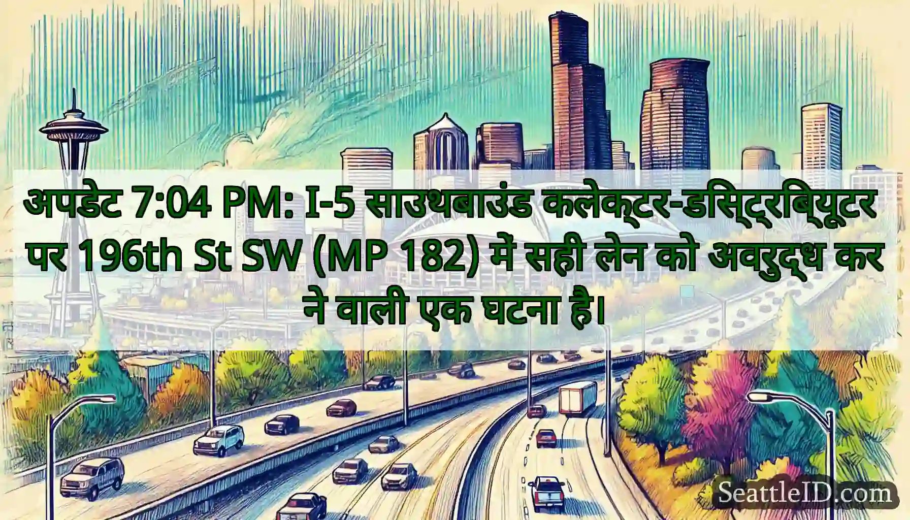 अपडेट 7:04 PM: I-5 साउथबाउंड