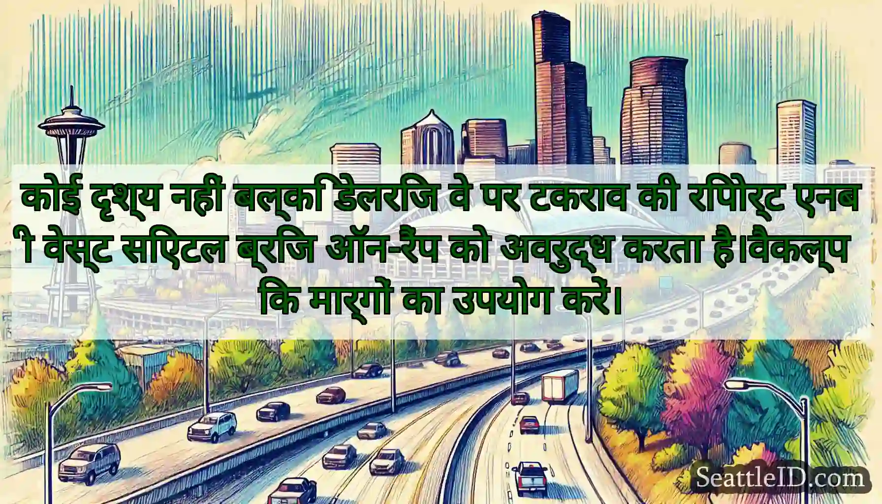 कोई दृश्य नहीं बल्कि डेलरिज वे पर टकराव की