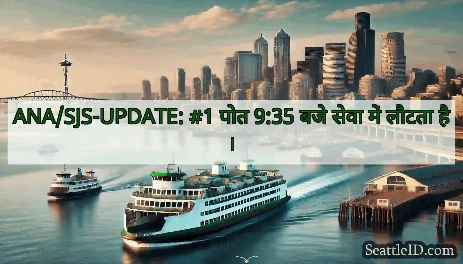 ANA/SJS-UPDATE: #1 पोत 9:35 बजे सेवा में लौटता है।