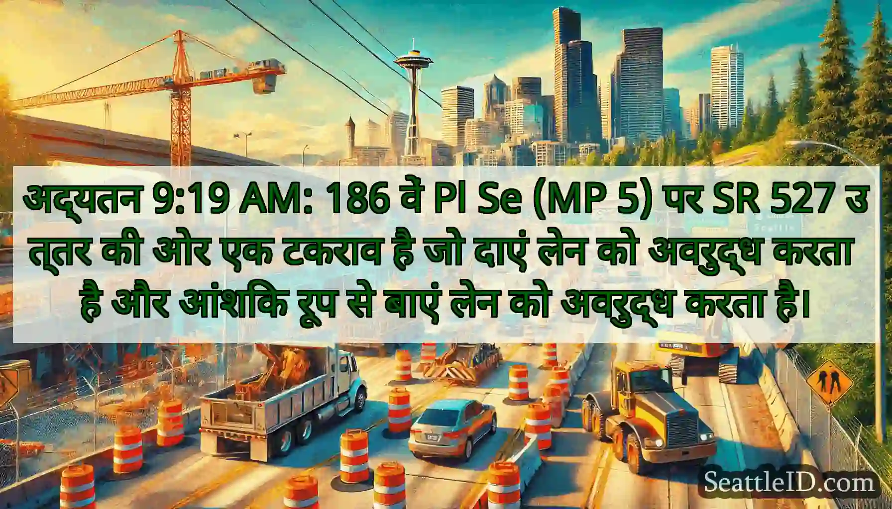 अद्यतन 9:19 AM: 186 वें Pl Se (MP 5) पर SR 527