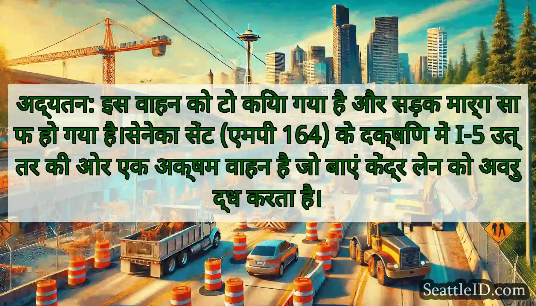 अद्यतन: इस वाहन को टो किया गया है और सड़क मार्ग