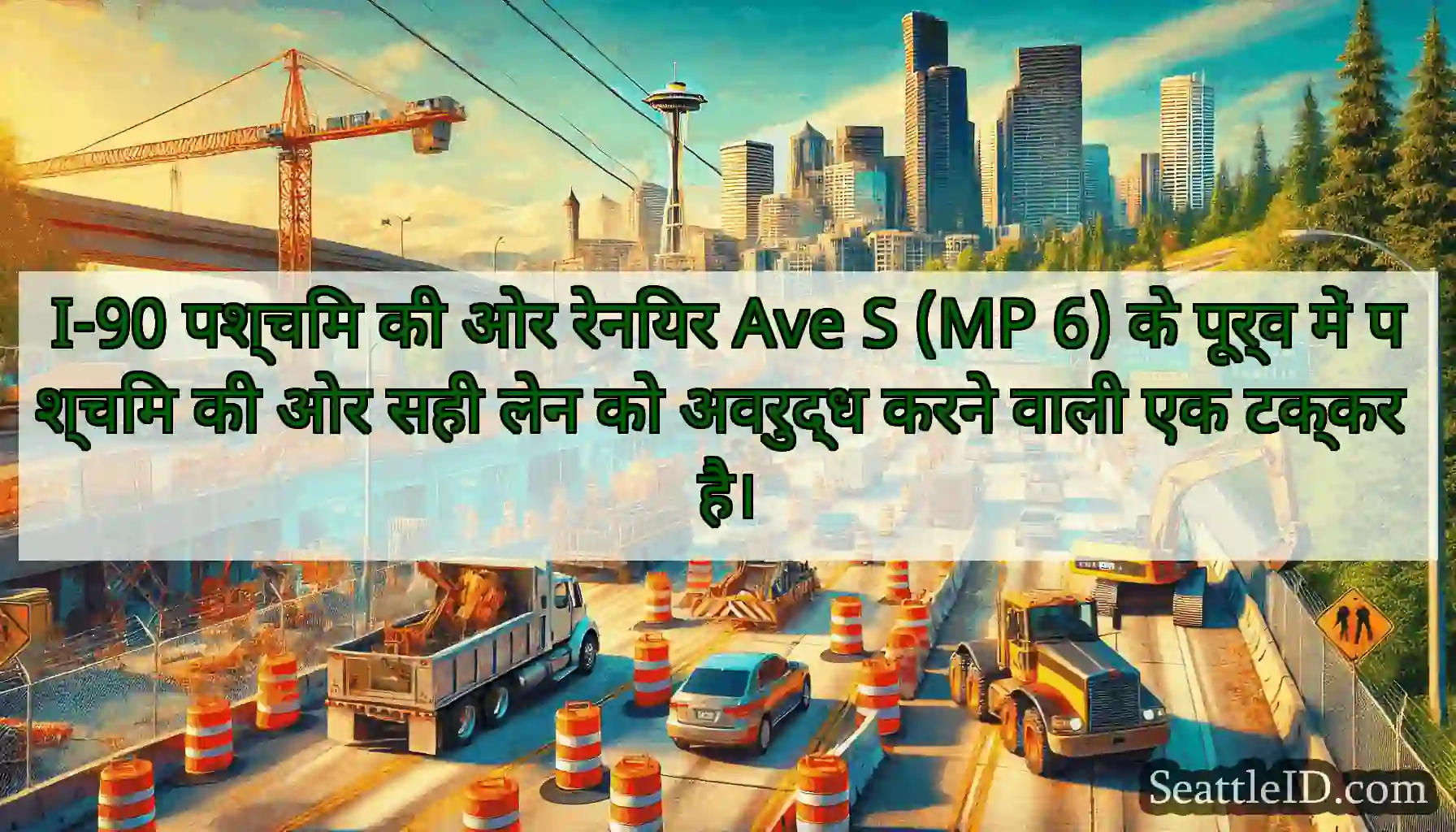 I-90 पश्चिम की ओर रेनियर Ave S (MP 6) के पूर्व