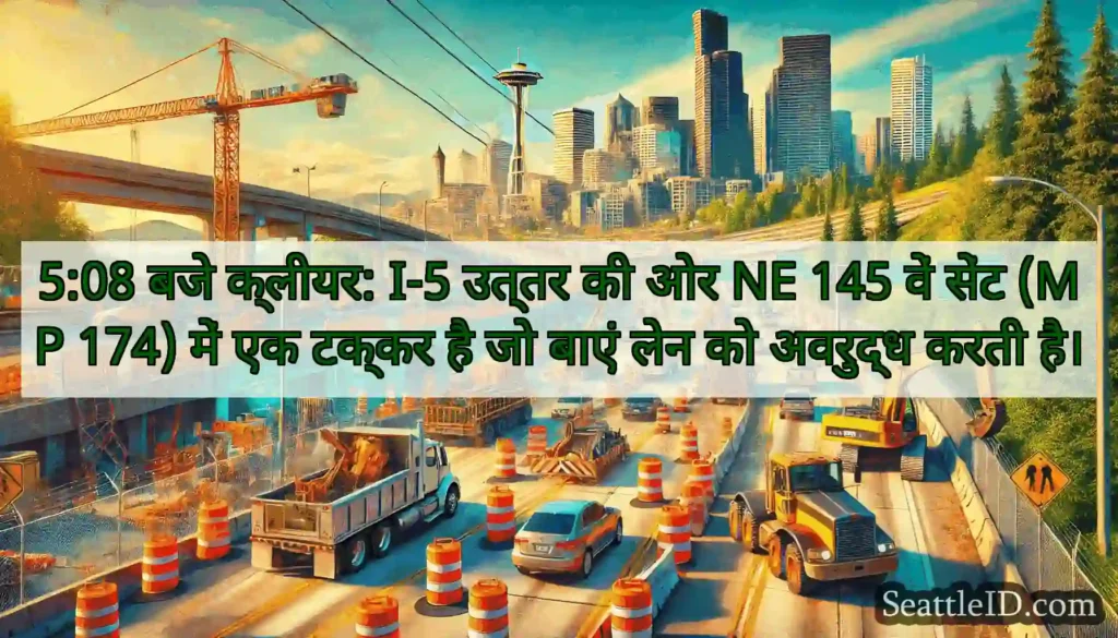 5:08 बजे क्लीयर: I-5 उत्तर की ओर NE 145 वें सेंट