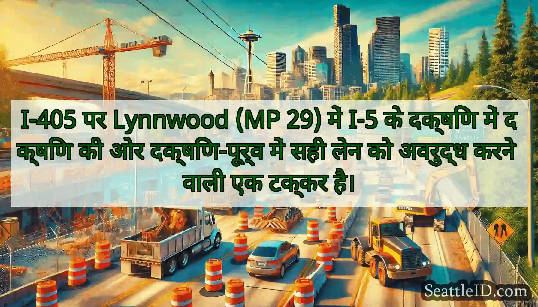 I-405 पर Lynnwood (MP 29) में I-5 के दक्षिण में
