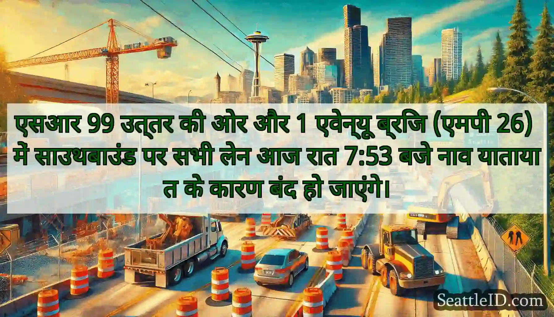 एसआर 99 उत्तर की ओर और 1 एवेन्यू ब्रिज (एमपी 26)