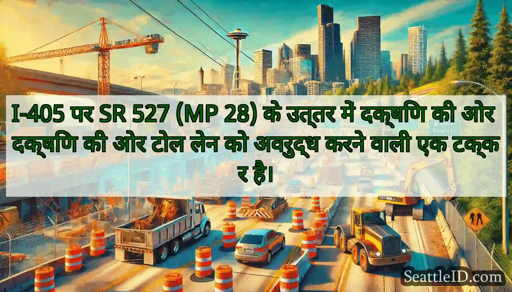 I-405 पर SR 527 (MP 28) के उत्तर में दक्षिण की ओर