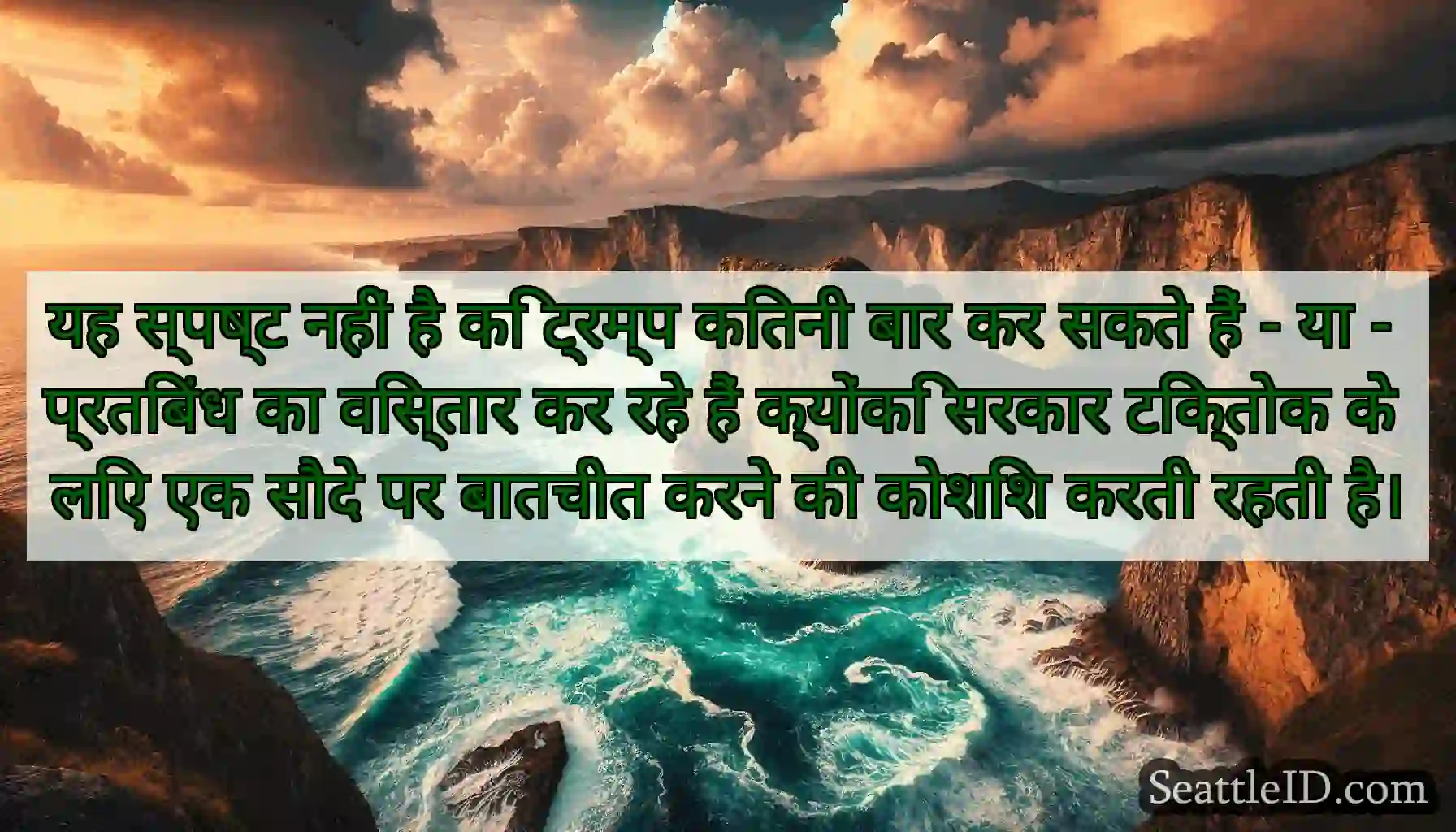 यह स्पष्ट नहीं है कि ट्रम्प कितनी बार कर सकते हैं
