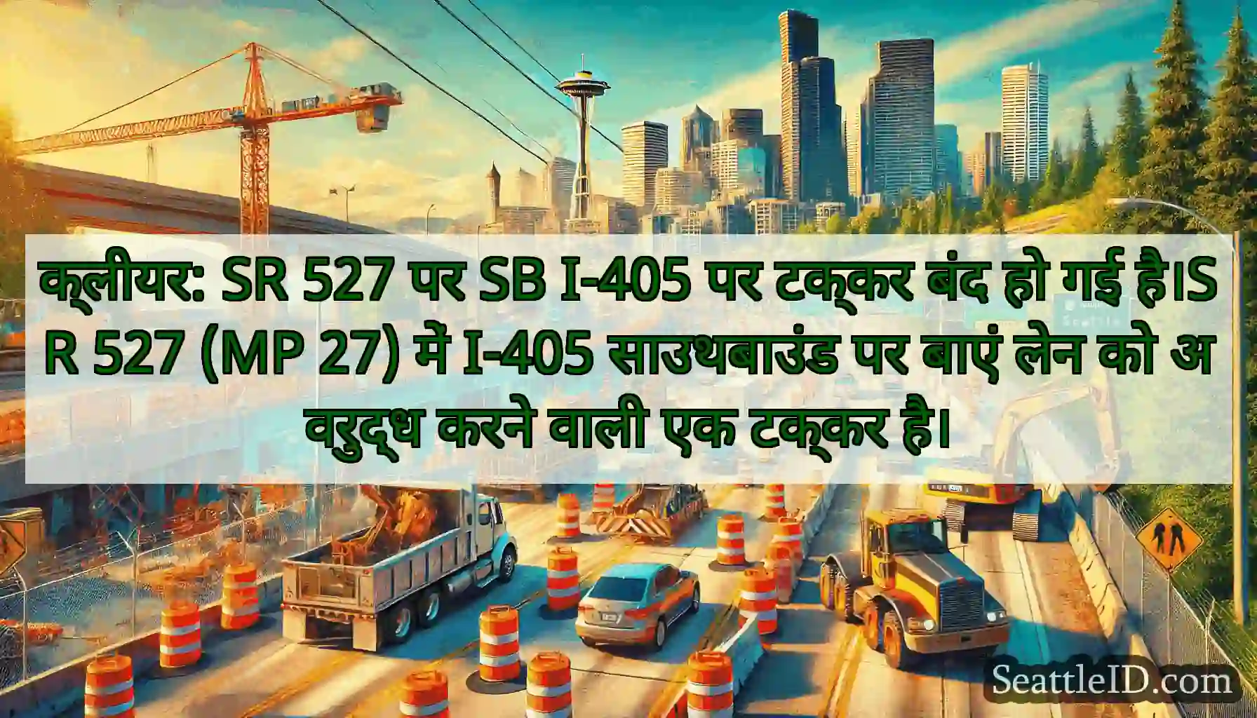 क्लीयर: SR 527 पर SB I-405 पर टक्कर बंद हो गई