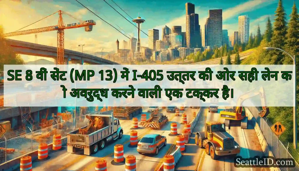 SE 8 वीं सेंट (MP 13) में I-405 उत्तर की ओर सही
