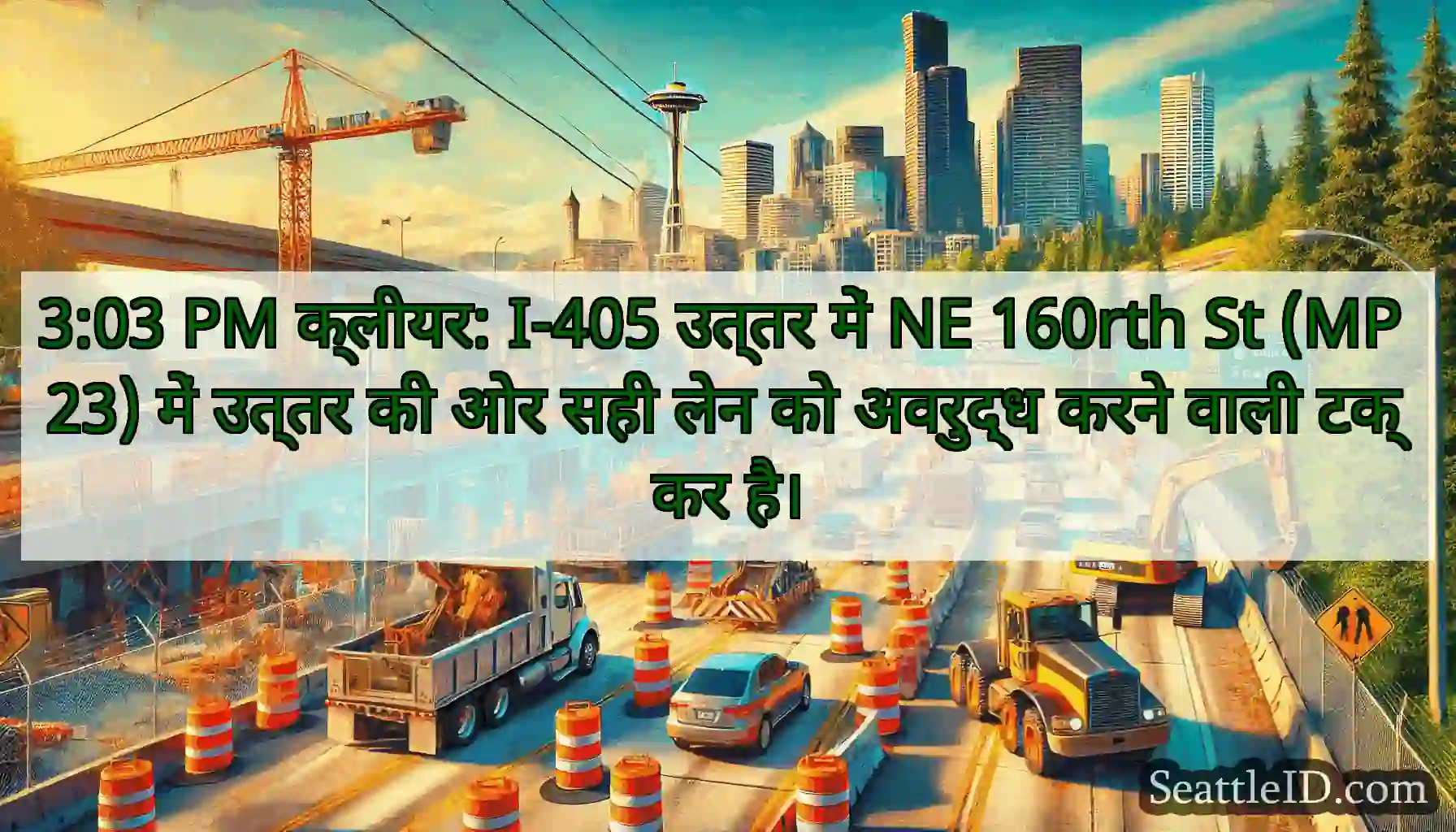 3:03 PM क्लीयर: I-405 उत्तर में NE 160rth St (MP