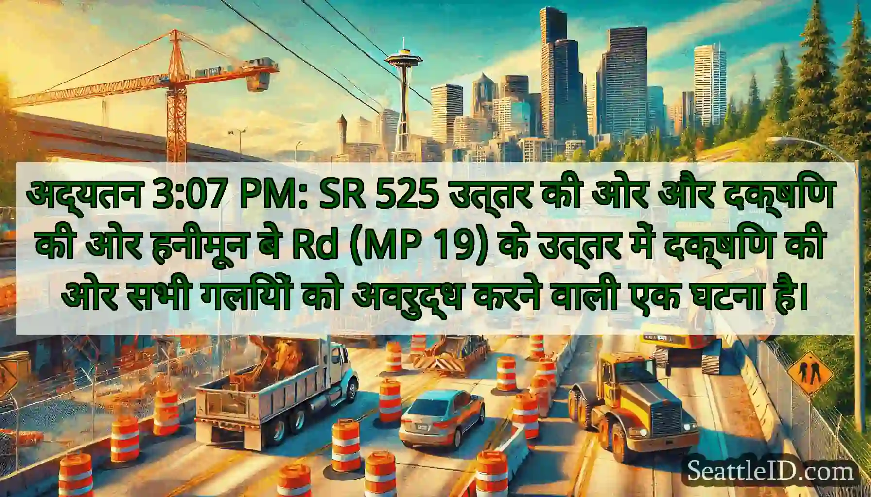 अद्यतन 3:07 PM: SR 525 उत्तर की ओर और दक्षिण की