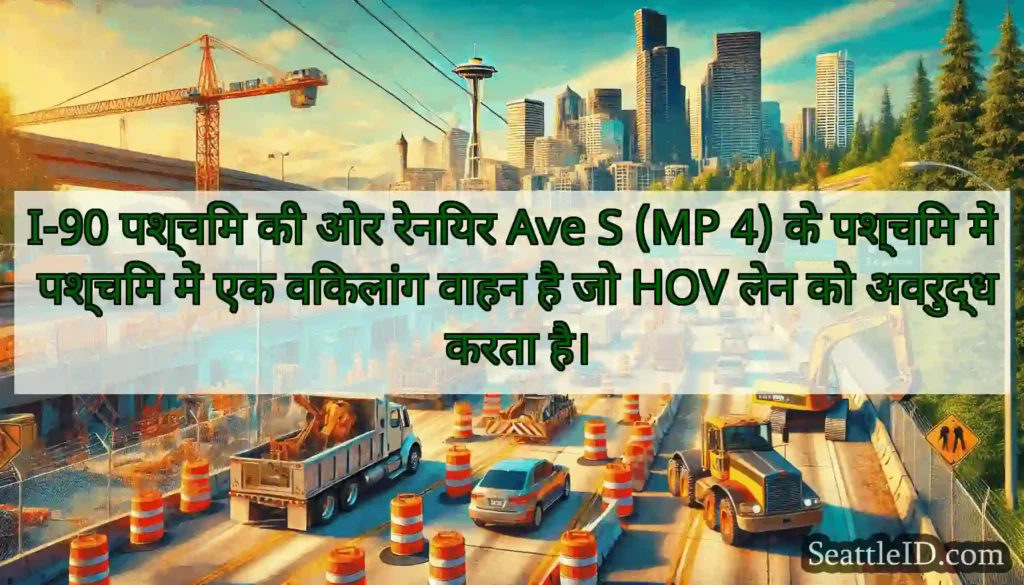 I-90 पश्चिम की ओर रेनियर Ave S (MP 4) के पश्चिम