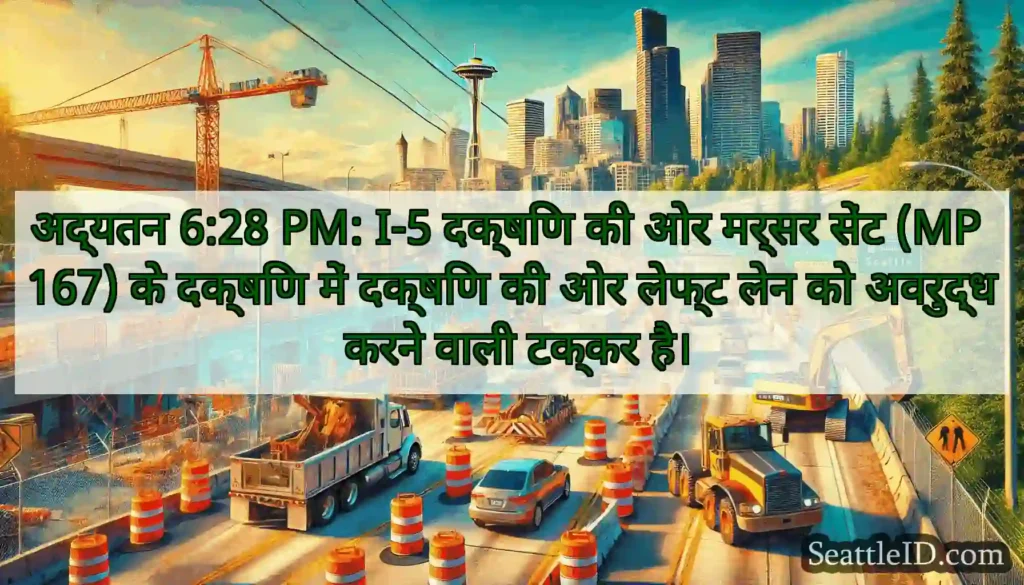 अद्यतन 6:28 PM: I-5 दक्षिण की ओर मर्सर सेंट (MP