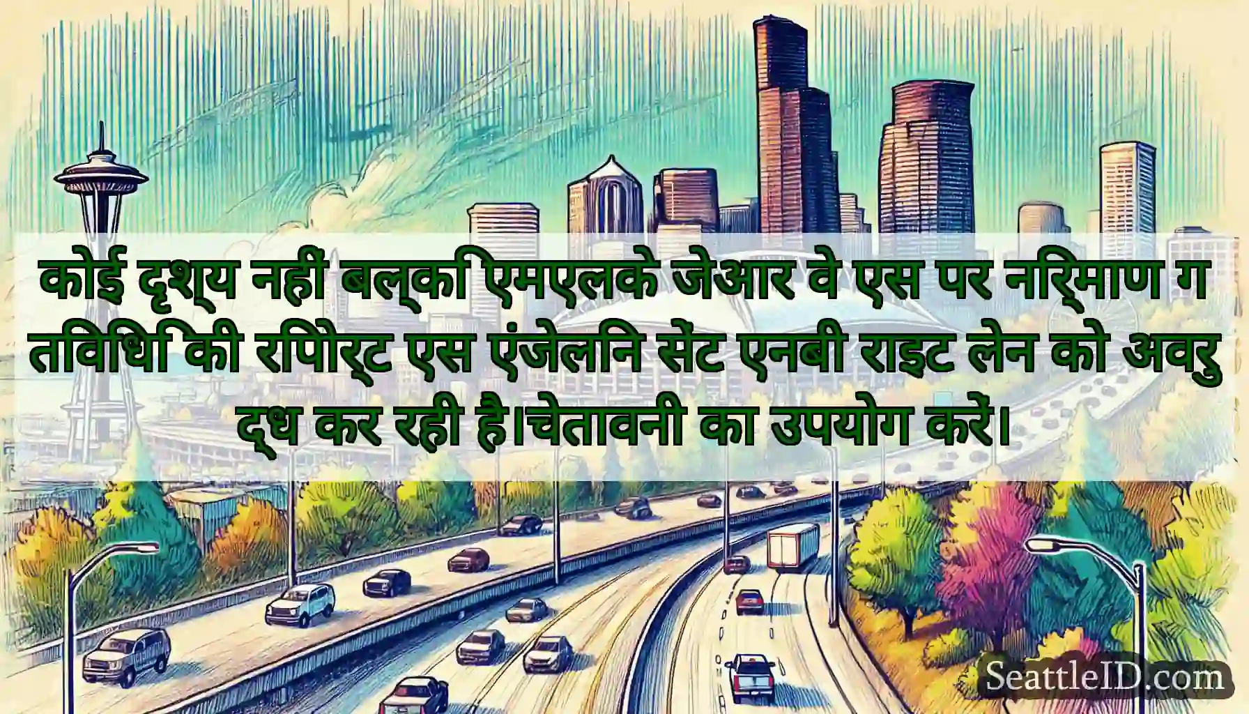 कोई दृश्य नहीं बल्कि एमएलके जेआर वे एस पर निर्माण