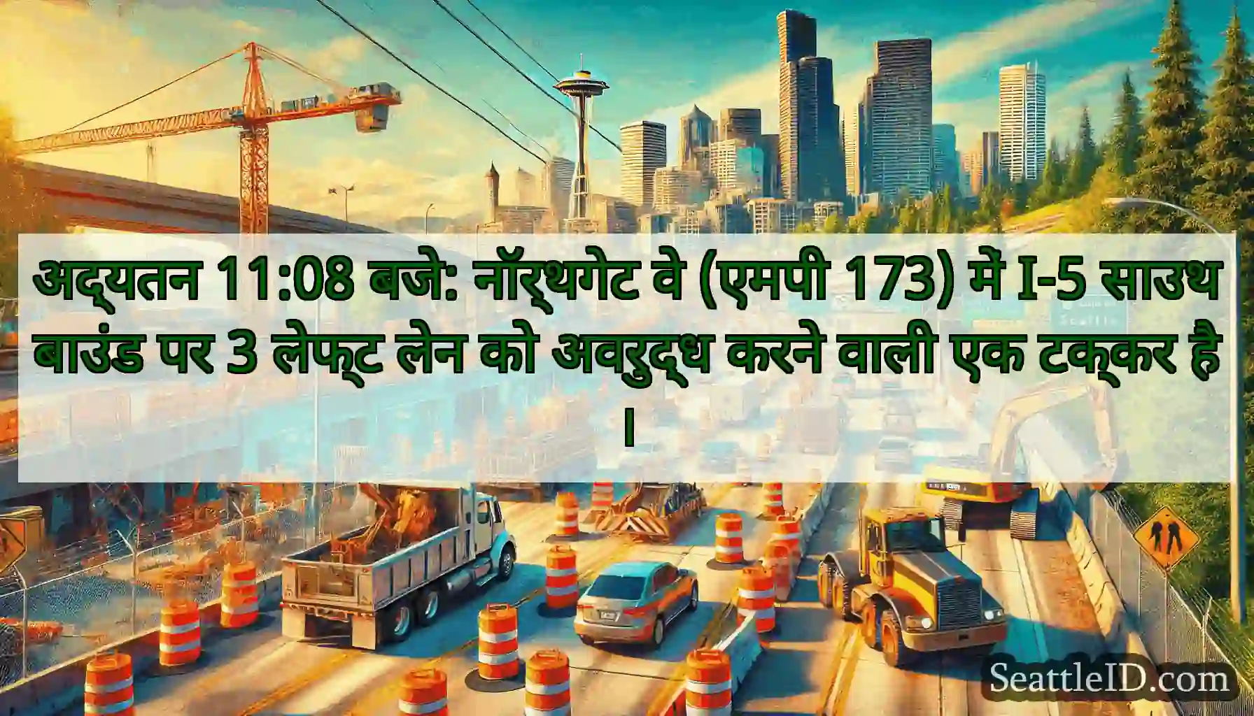 अद्यतन 11:08 बजे: नॉर्थगेट वे (एमपी 173) में I-5