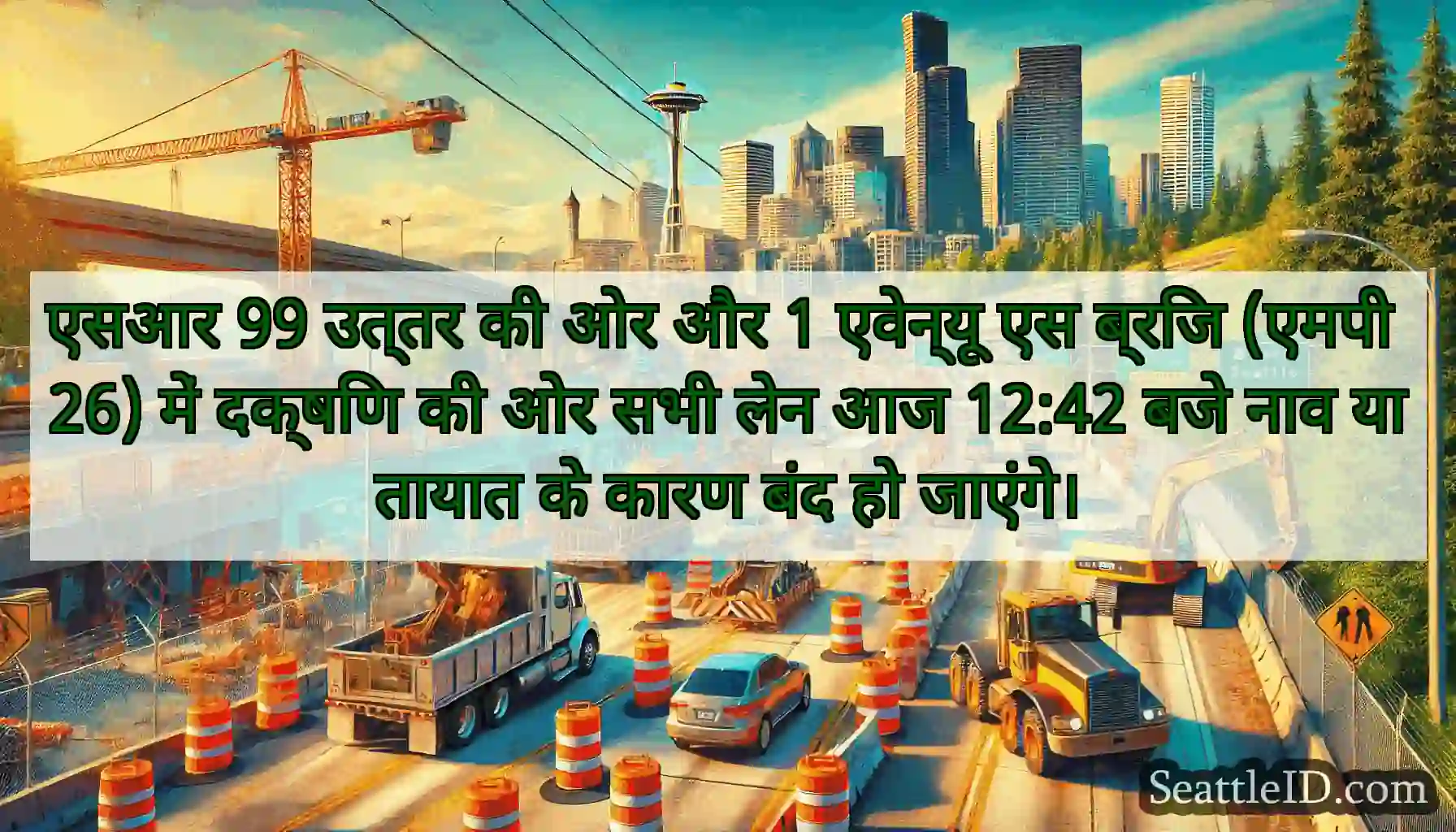 एसआर 99 उत्तर की ओर और 1 एवेन्यू एस ब्रिज (एमपी