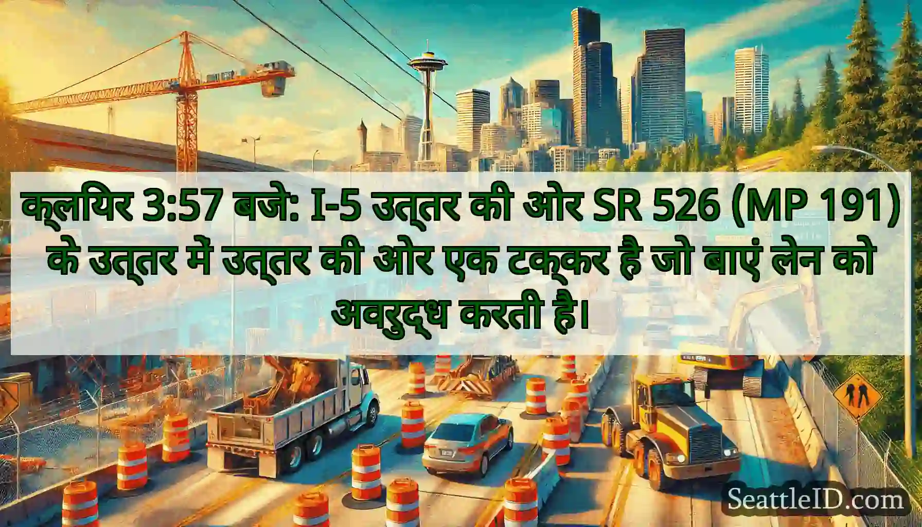 क्लियर 3:57 बजे: I-5 उत्तर की ओर SR 526 (MP 191)