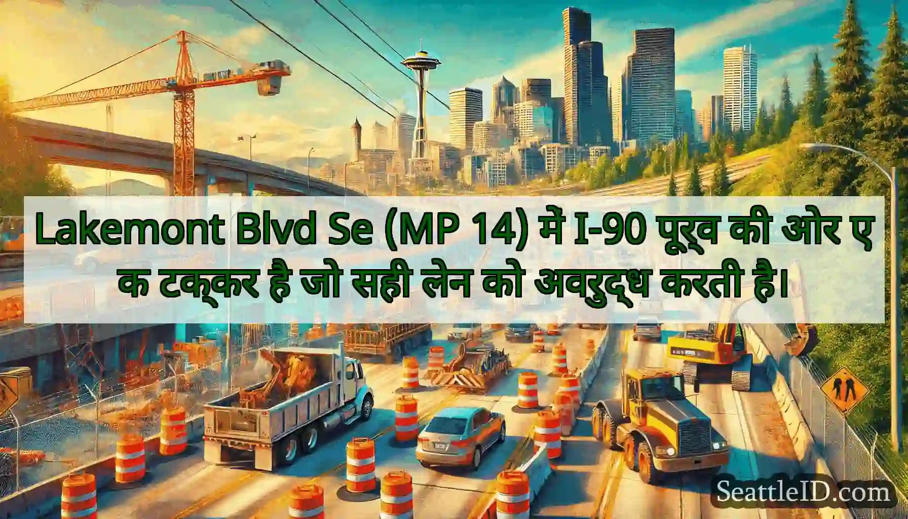 Lakemont Blvd Se (MP 14) में I-90 पूर्व की ओर एक
