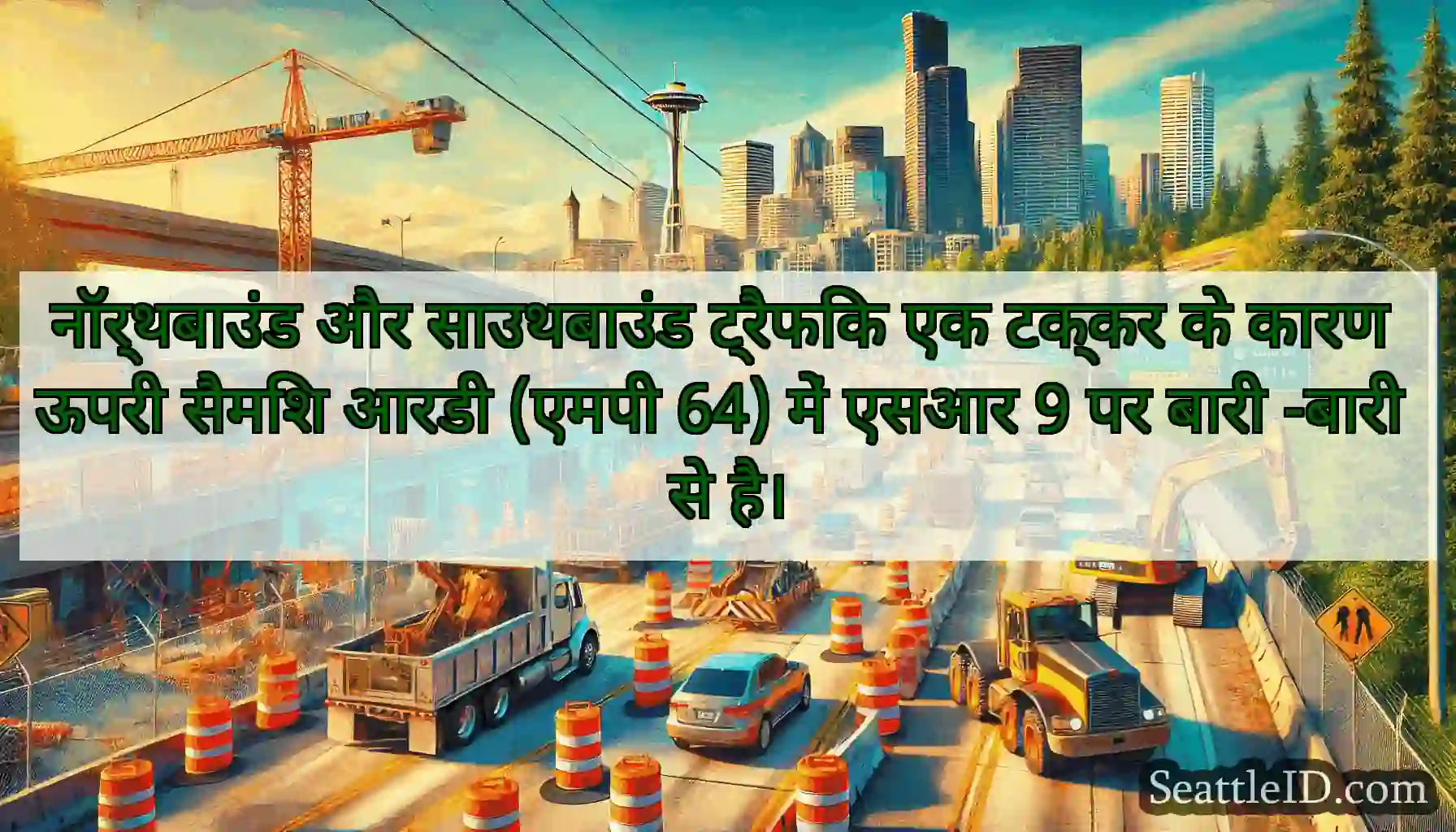 नॉर्थबाउंड और साउथबाउंड ट्रैफिक एक टक्कर के कारण