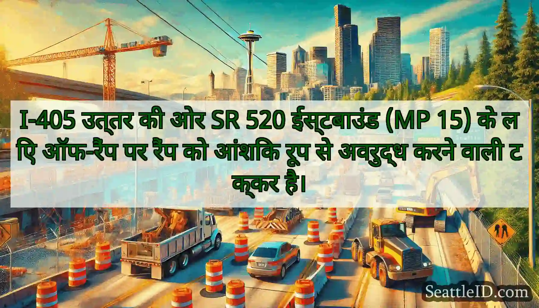 I-405 उत्तर की ओर SR 520 ईस्टबाउंड (MP 15) के लिए