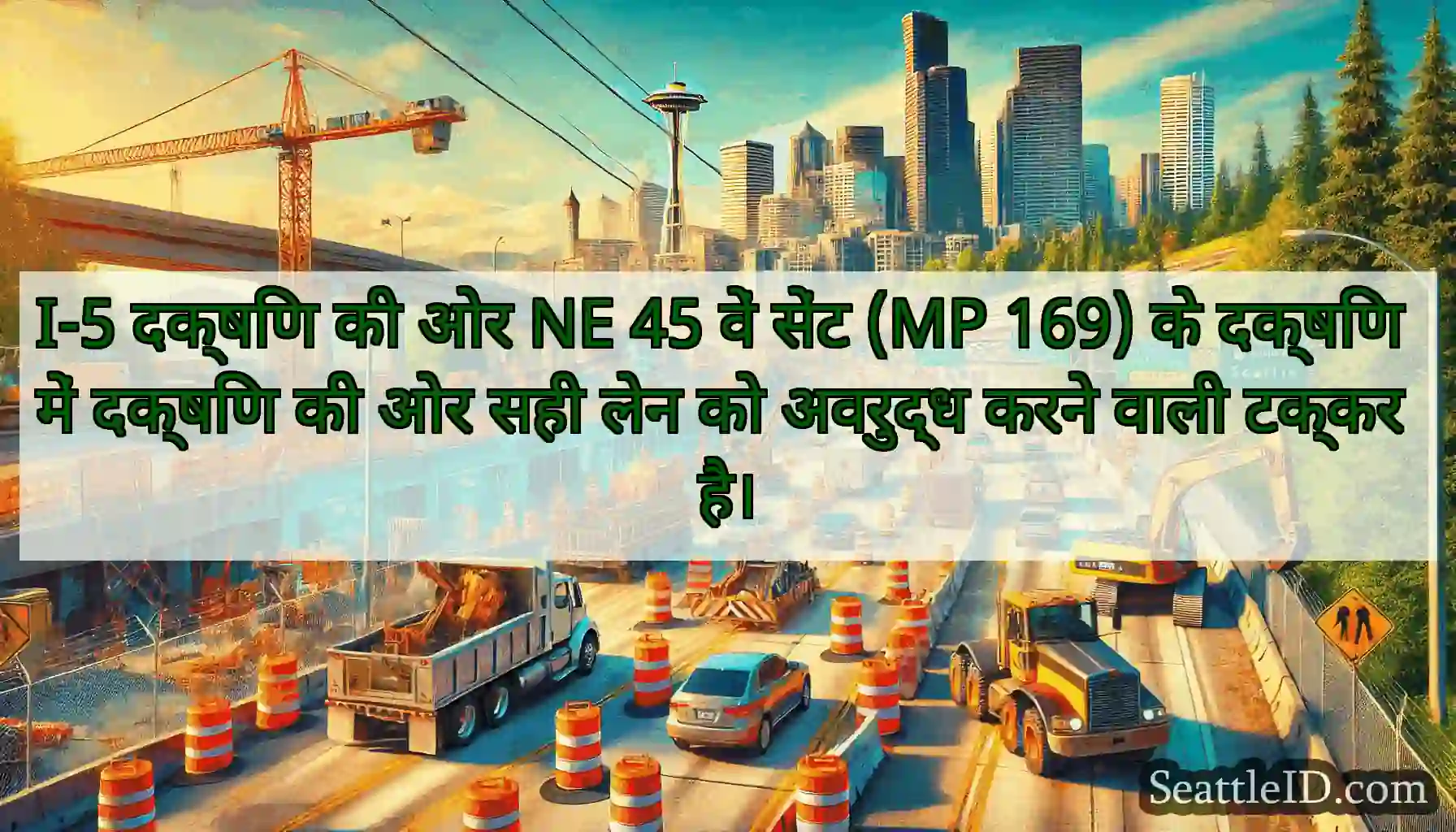 I-5 दक्षिण की ओर NE 45 वें सेंट (MP 169) के
