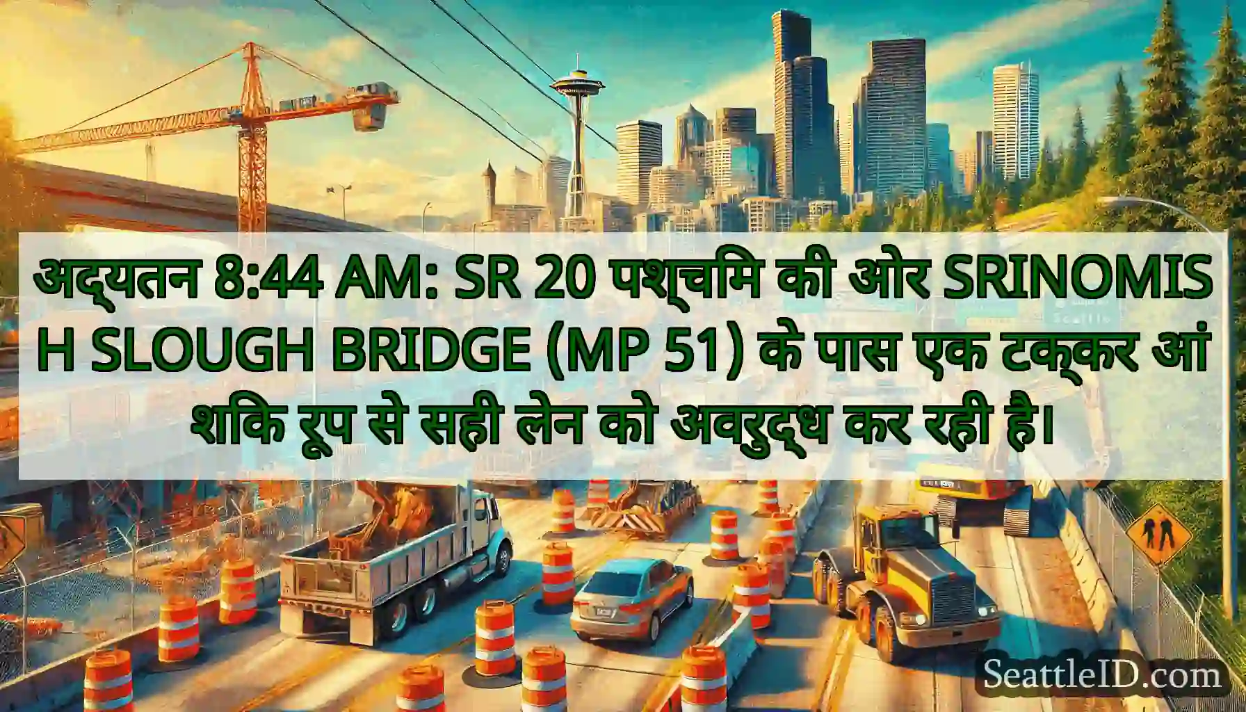 अद्यतन 8:44 AM: SR 20 पश्चिम की ओर SRINOMISH